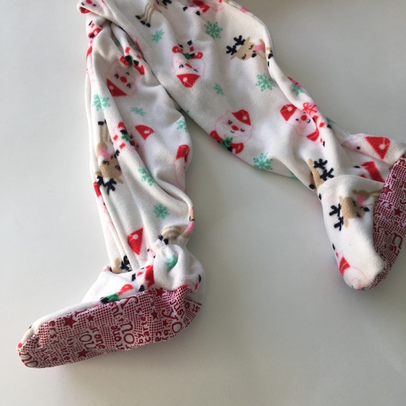 Carter’s Long-Sleeved Christmas 1-Piece Fleece Footie PJs - Picture 3 of 4